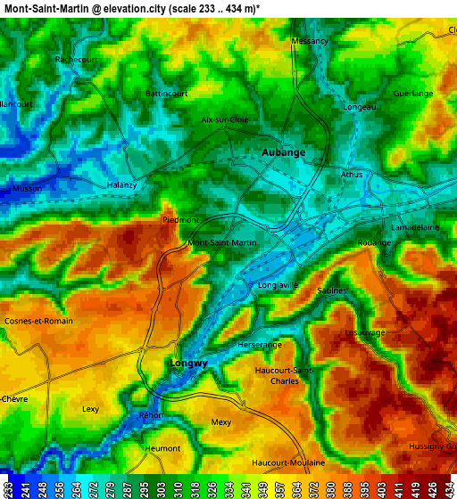 Zoom OUT 2x Mont-Saint-Martin, France elevation map