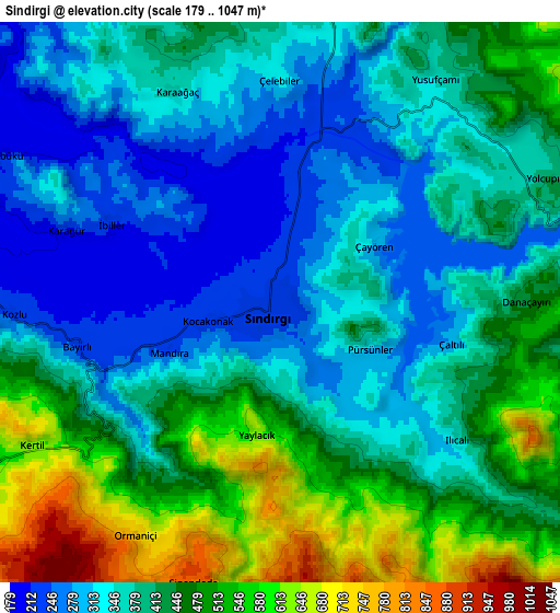 Zoom OUT 2x Sındırgı, Turkey elevation map