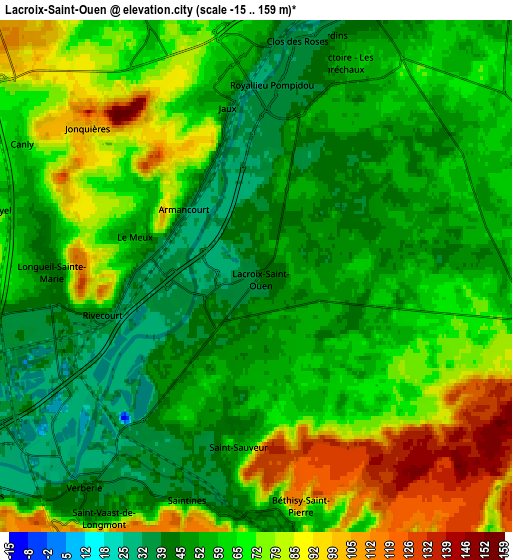 Zoom OUT 2x Lacroix-Saint-Ouen, France elevation map