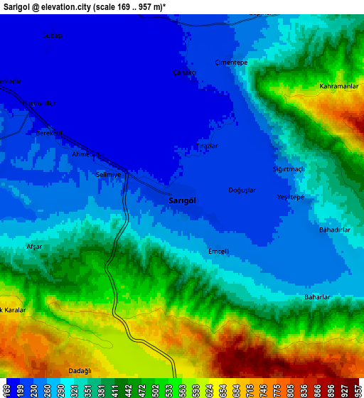 Zoom OUT 2x Sarıgöl, Turkey elevation map