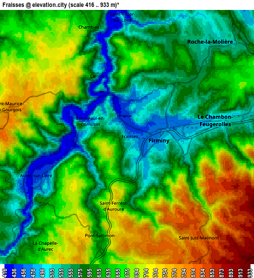 Zoom OUT 2x Fraisses, France elevation map
