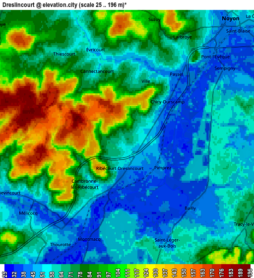 Zoom OUT 2x Dreslincourt, France elevation map