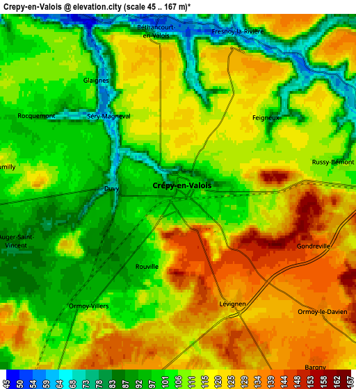 Zoom OUT 2x Crépy-en-Valois, France elevation map