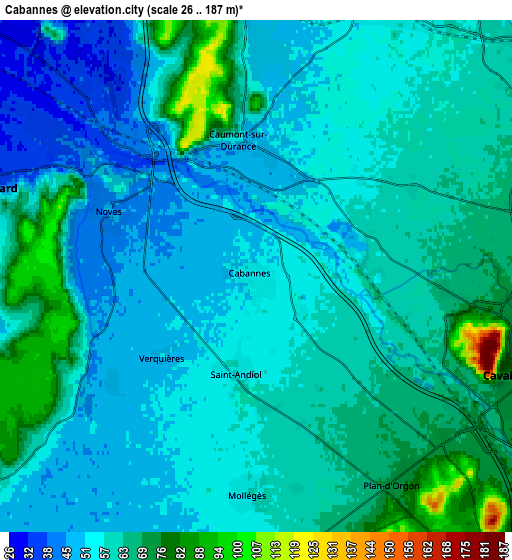 Zoom OUT 2x Cabannes, France elevation map