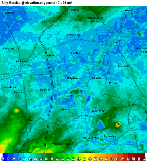 Zoom OUT 2x Billy-Berclau, France elevation map