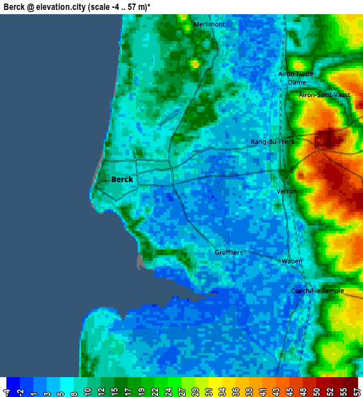 Zoom OUT 2x Berck, France elevation map