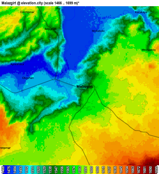 Zoom OUT 2x Malazgirt, Turkey elevation map