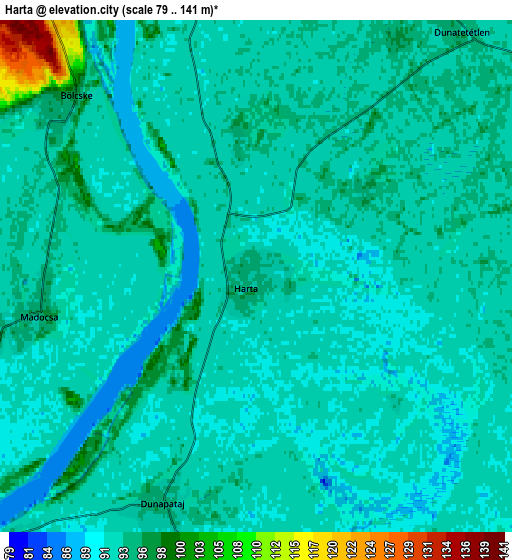 Zoom OUT 2x Harta, Hungary elevation map
