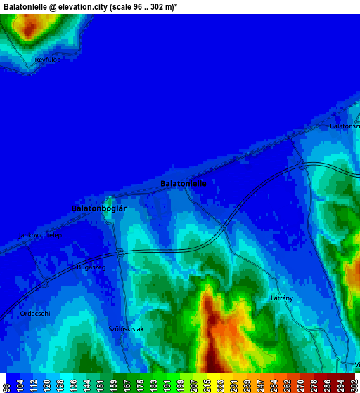 Zoom OUT 2x Balatonlelle, Hungary elevation map