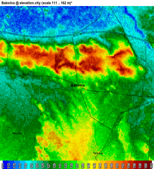 Zoom OUT 2x Bábolna, Hungary elevation map