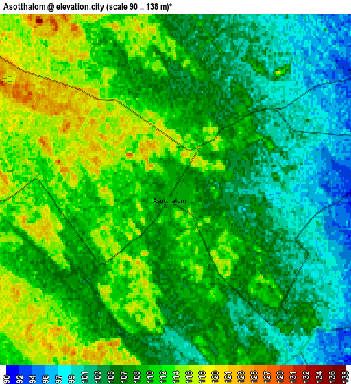 Zoom OUT 2x Ásotthalom, Hungary elevation map