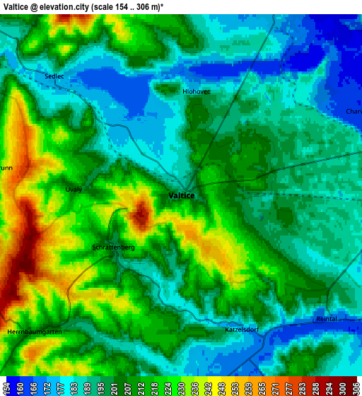 Zoom OUT 2x Valtice, Czech Republic elevation map