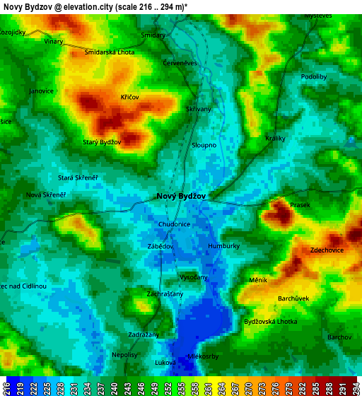 Zoom OUT 2x Nový Bydžov, Czech Republic elevation map