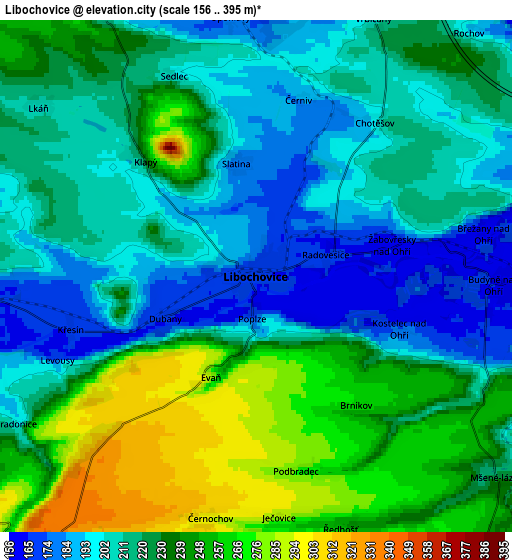 Zoom OUT 2x Libochovice, Czech Republic elevation map