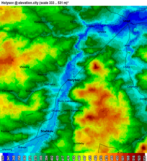 Zoom OUT 2x Holýšov, Czech Republic elevation map