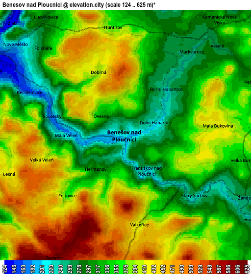 Zoom OUT 2x Benešov nad Ploučnicí, Czech Republic elevation map