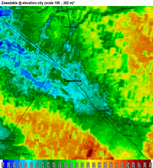 Zoom OUT 2x Zawadzkie, Poland elevation map