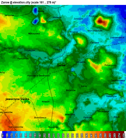 Zoom OUT 2x Żarów, Poland elevation map