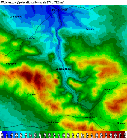 Zoom OUT 2x Wojcieszów, Poland elevation map