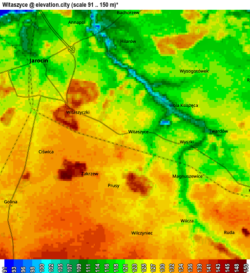 Zoom OUT 2x Witaszyce, Poland elevation map