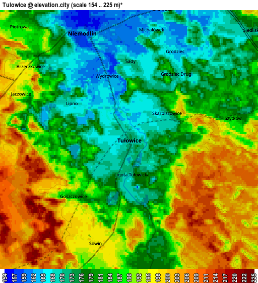 Zoom OUT 2x Tułowice, Poland elevation map