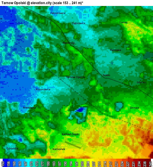 Zoom OUT 2x Tarnów Opolski, Poland elevation map