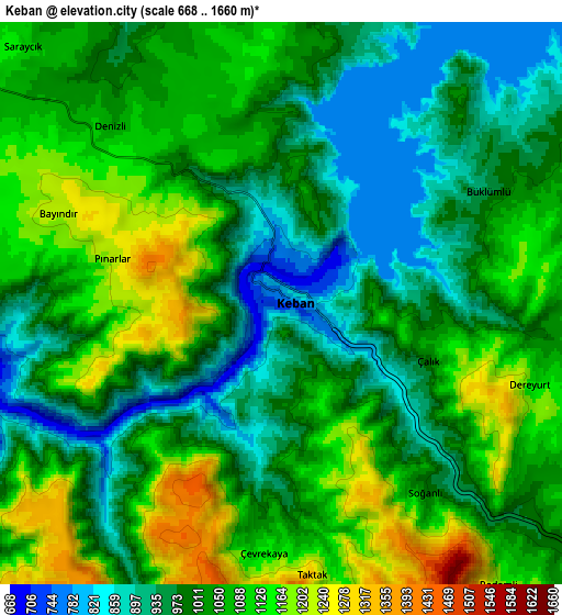 Zoom OUT 2x Keban, Turkey elevation map