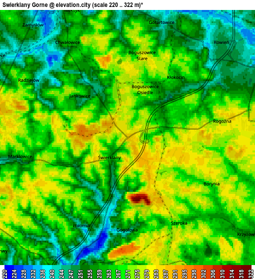 Zoom OUT 2x Świerklany Górne, Poland elevation map