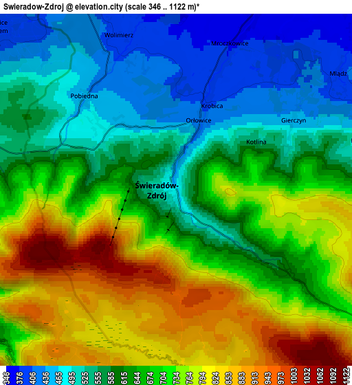 Zoom OUT 2x Świeradów-Zdrój, Poland elevation map