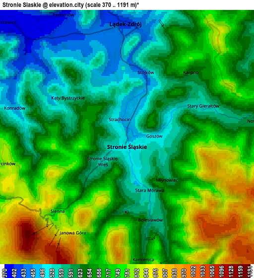 Zoom OUT 2x Stronie Śląskie, Poland elevation map