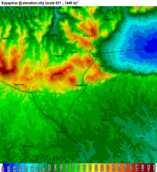 Zoom OUT 2x Kayapınar, Turkey elevation map