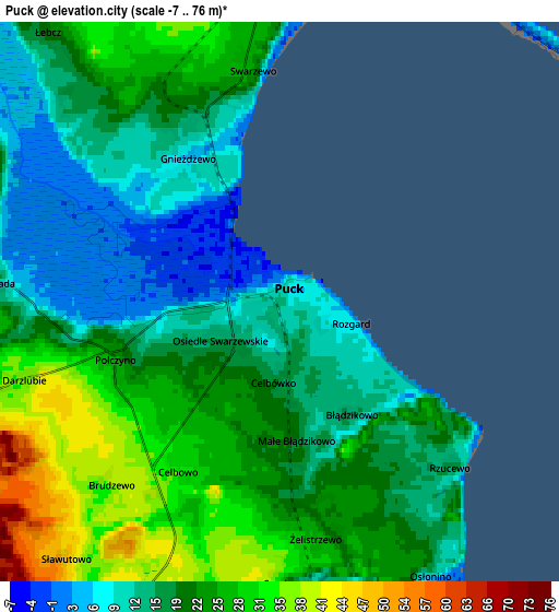 Zoom OUT 2x Puck, Poland elevation map