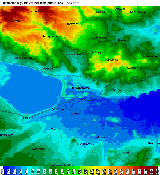 Zoom OUT 2x Otmuchów, Poland elevation map