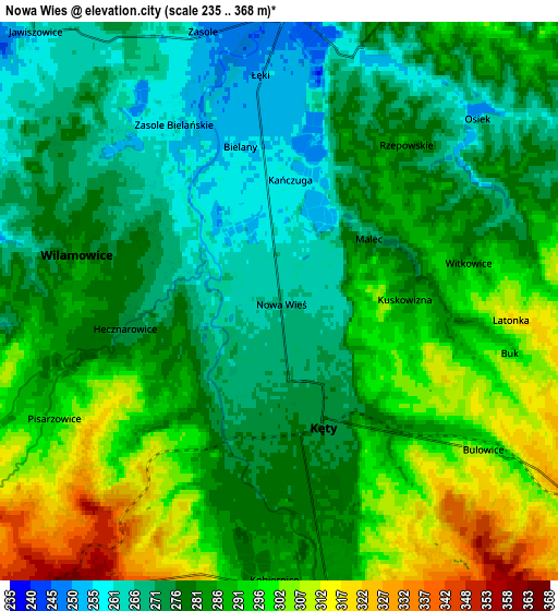 Zoom OUT 2x Nowa Wieś, Poland elevation map