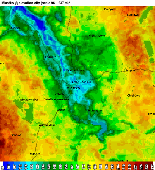 Zoom OUT 2x Miastko, Poland elevation map