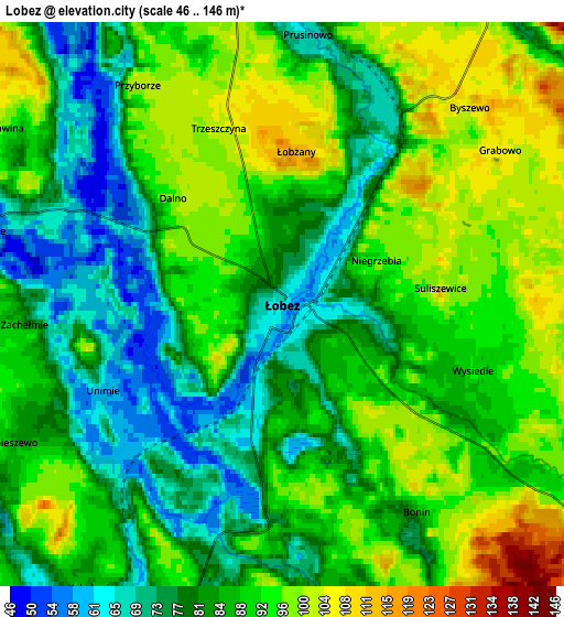 Zoom OUT 2x Łobez, Poland elevation map