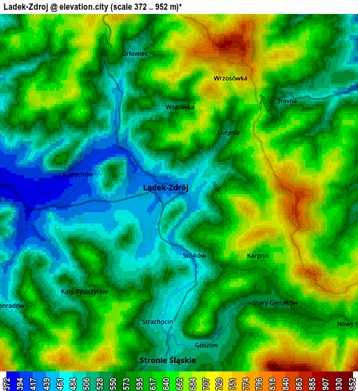 Zoom OUT 2x Lądek-Zdrój, Poland elevation map