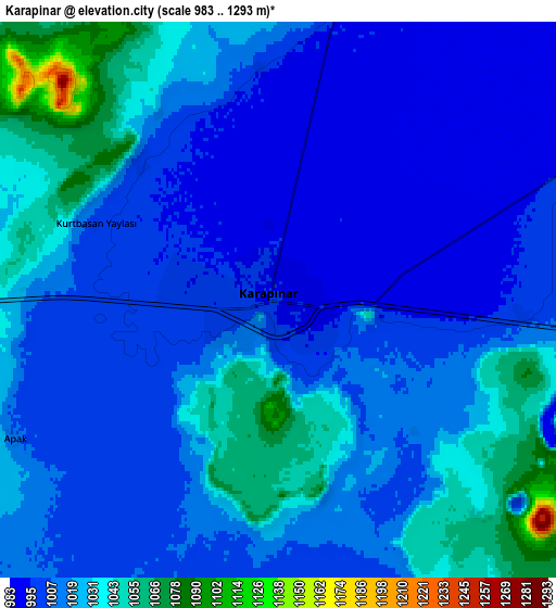 Zoom OUT 2x Karapınar, Turkey elevation map