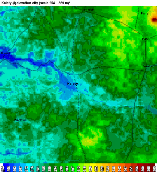 Zoom OUT 2x Kalety, Poland elevation map