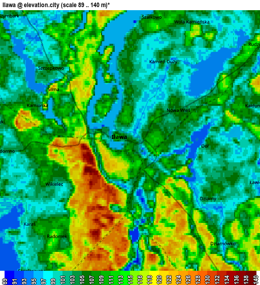 Zoom OUT 2x Iława, Poland elevation map