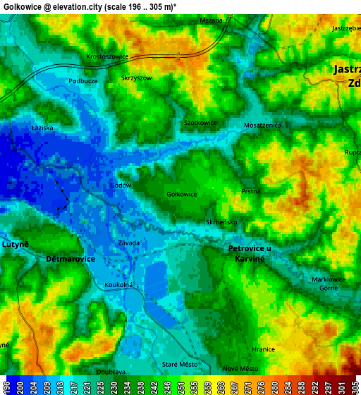 Zoom OUT 2x Gołkowice, Poland elevation map