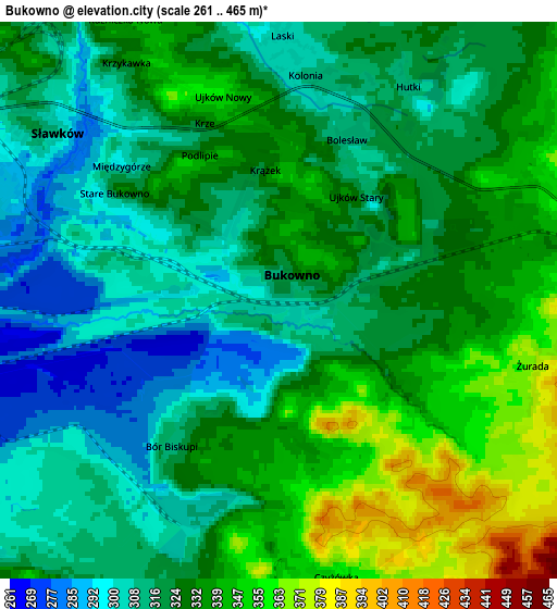 Zoom OUT 2x Bukowno, Poland elevation map