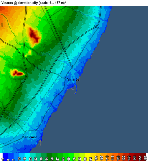 Zoom OUT 2x Vinaròs, Spain elevation map