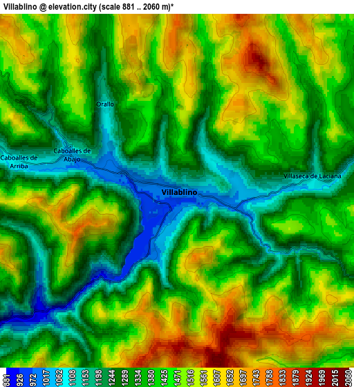 Zoom OUT 2x Villablino, Spain elevation map