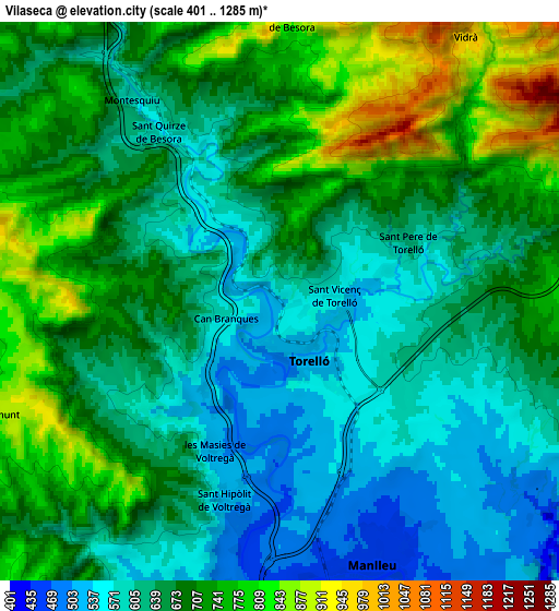 Zoom OUT 2x Vilaseca, Spain elevation map