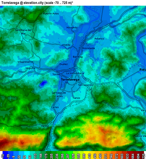 Zoom OUT 2x Torrelavega, Spain elevation map