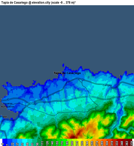 Zoom OUT 2x Tapia de Casariego, Spain elevation map