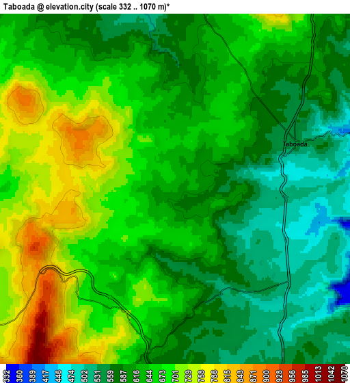 Zoom OUT 2x Taboada, Spain elevation map