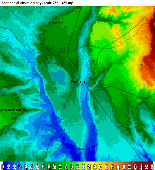 Zoom OUT 2x Sariñena, Spain elevation map