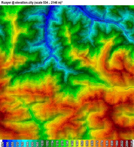 Zoom OUT 2x Ruayer, Spain elevation map